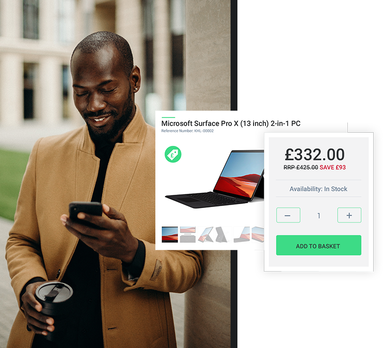 mobile optimised b2b store